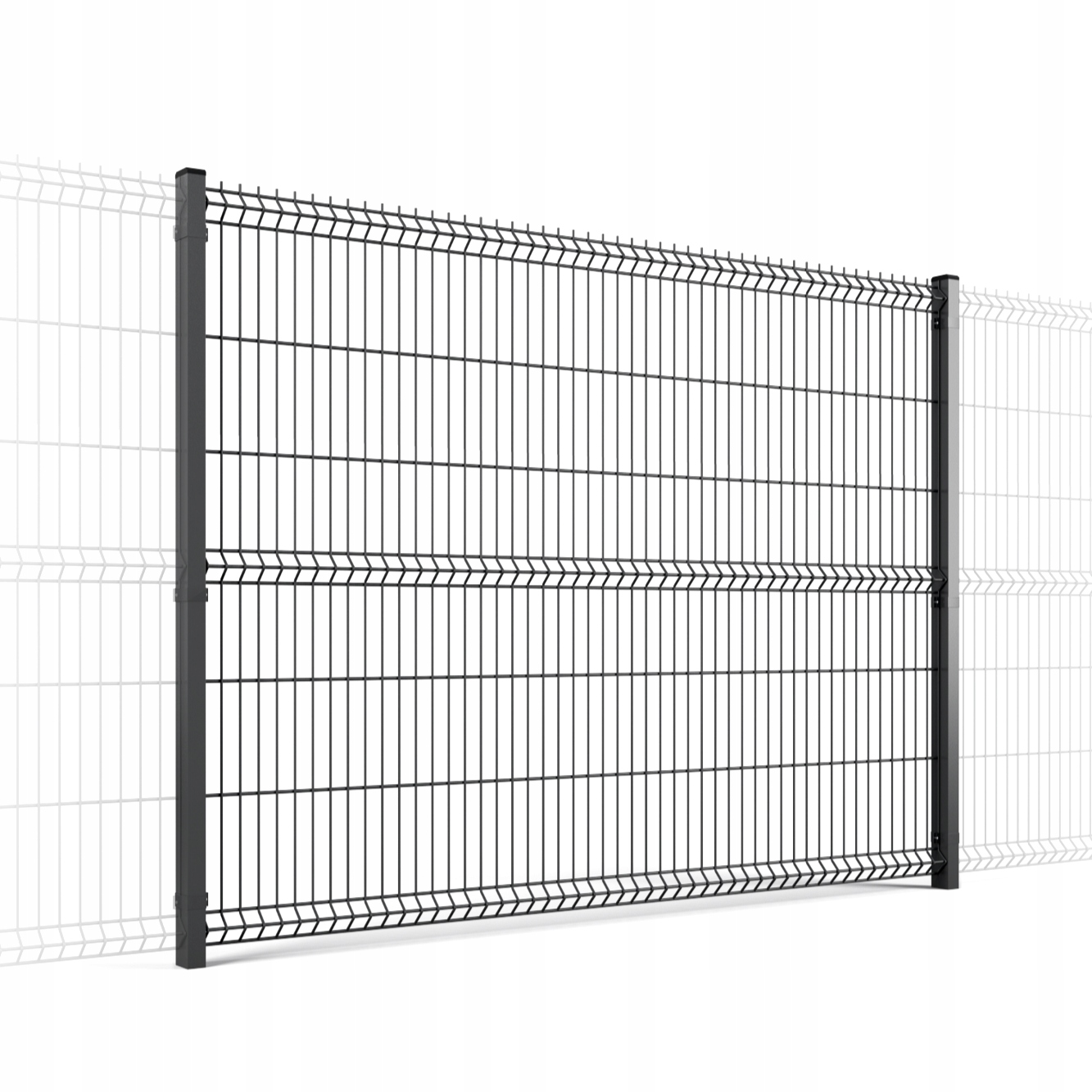 Panel ogrodzeniowy 3D [Fi 4mm] 250cm OC + RAL